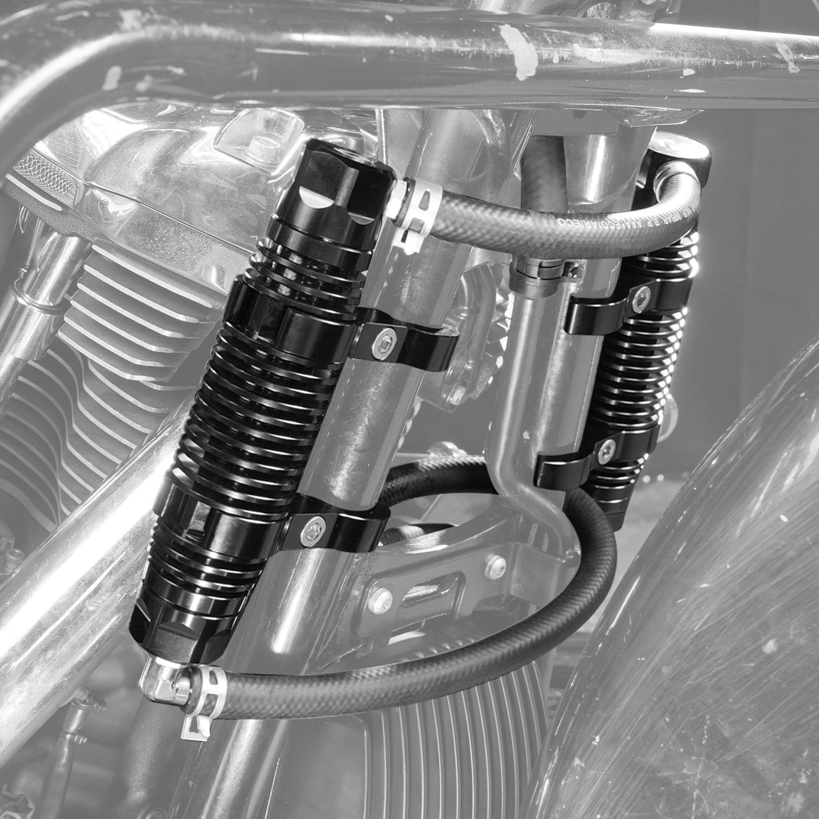 Modular Detachable Dual Engine Oil Cooler Kit For Harley Road King Street Glide Ultra Limited