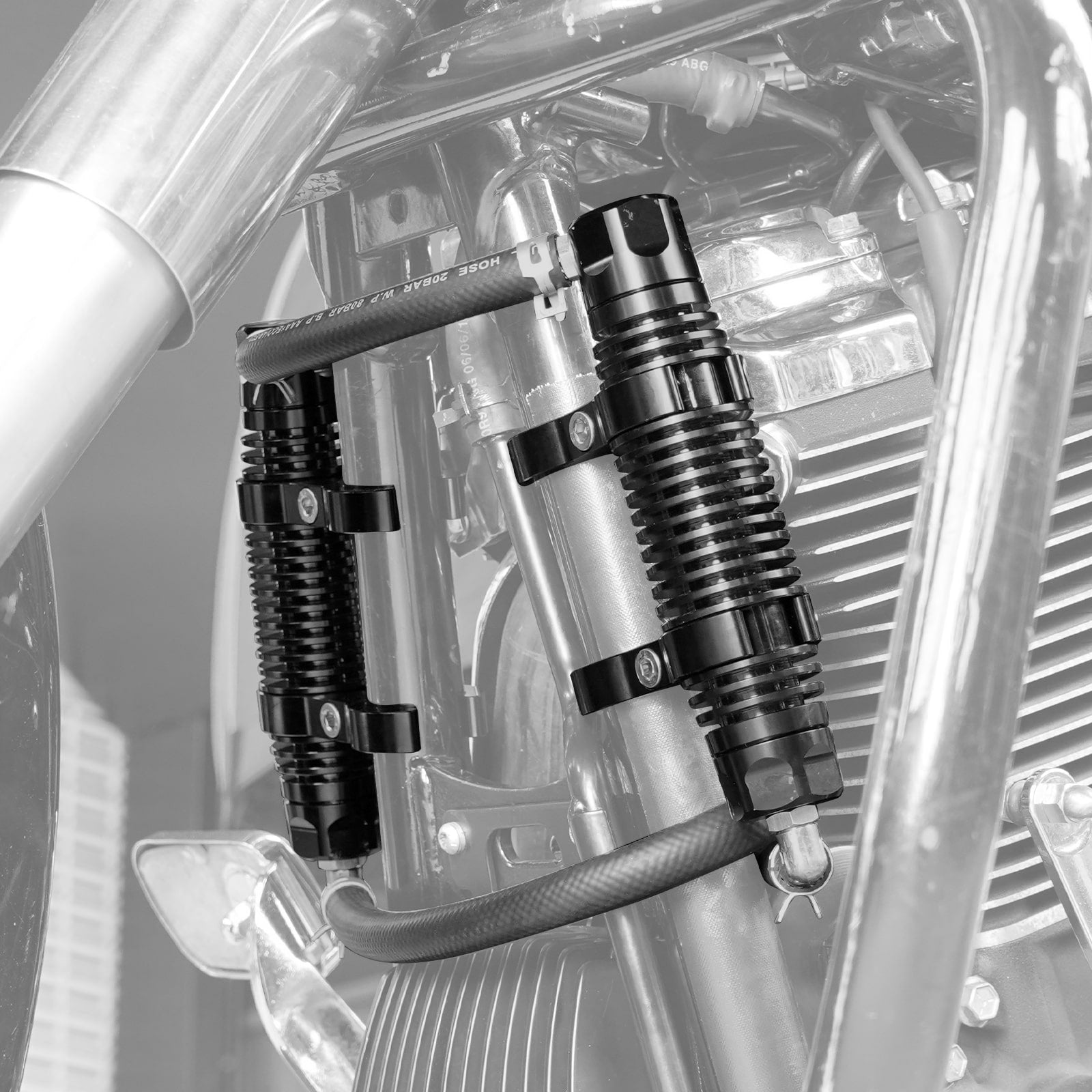 Modular Detachable Dual Engine Oil Cooler Kit For Harley Road King Street Glide Ultra Limited