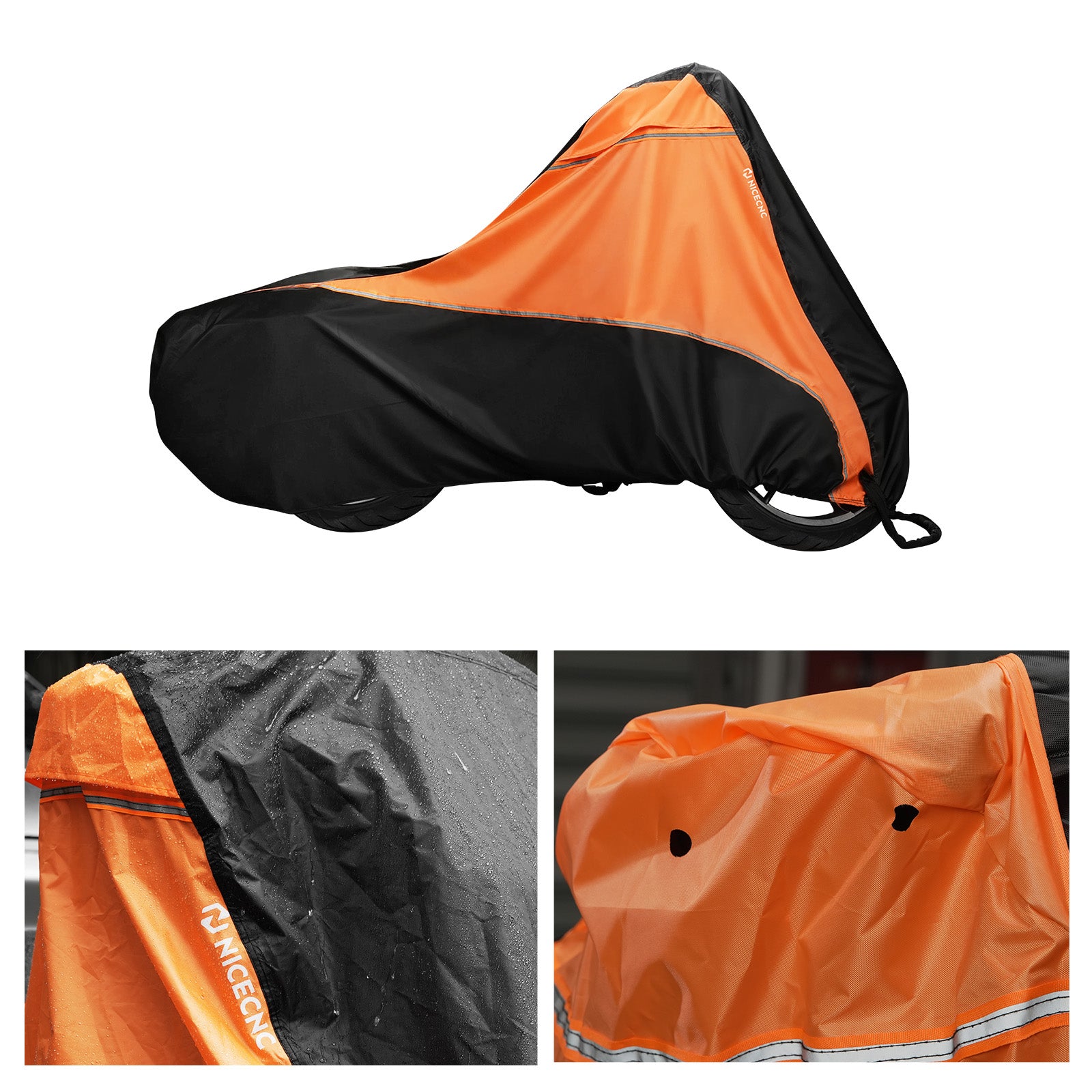 Heavy-Duty Motorcycle Cover w/Heat Shield Protection For Harley Road King Street Glide