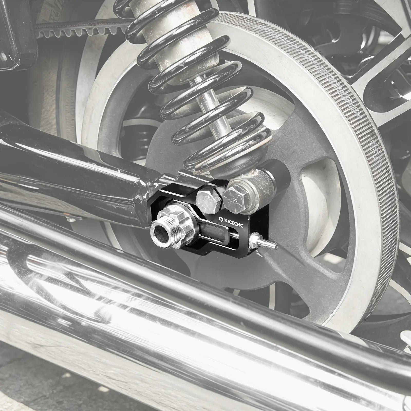 Rear Axle Block Chain Tension Adjuster Kit For Harley Road King Electra Street Glide