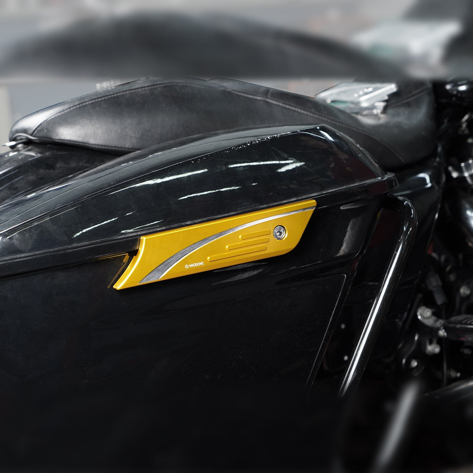 Saddle Bag Saddlebags Latch Decorative Covers For Harley Road King Street Glide