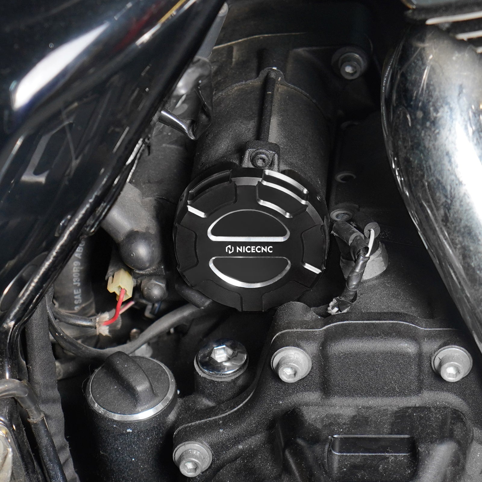 Starter Motor End Trim Cover For Harley Road King Electra Street Glide Ultra Limited