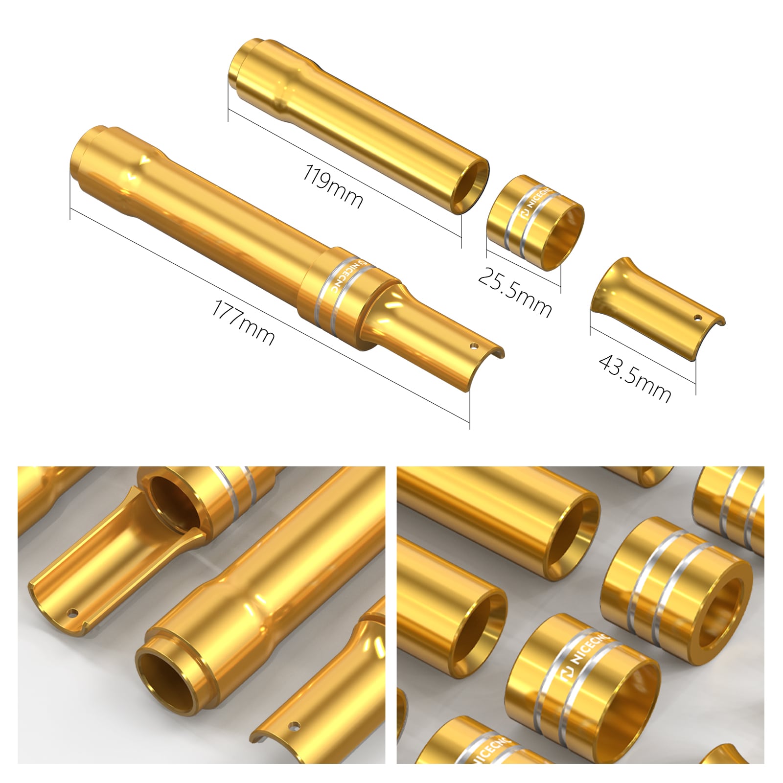 Tappet Housings Pushrod Tube Covers For Harley Road King Electra Street Glide