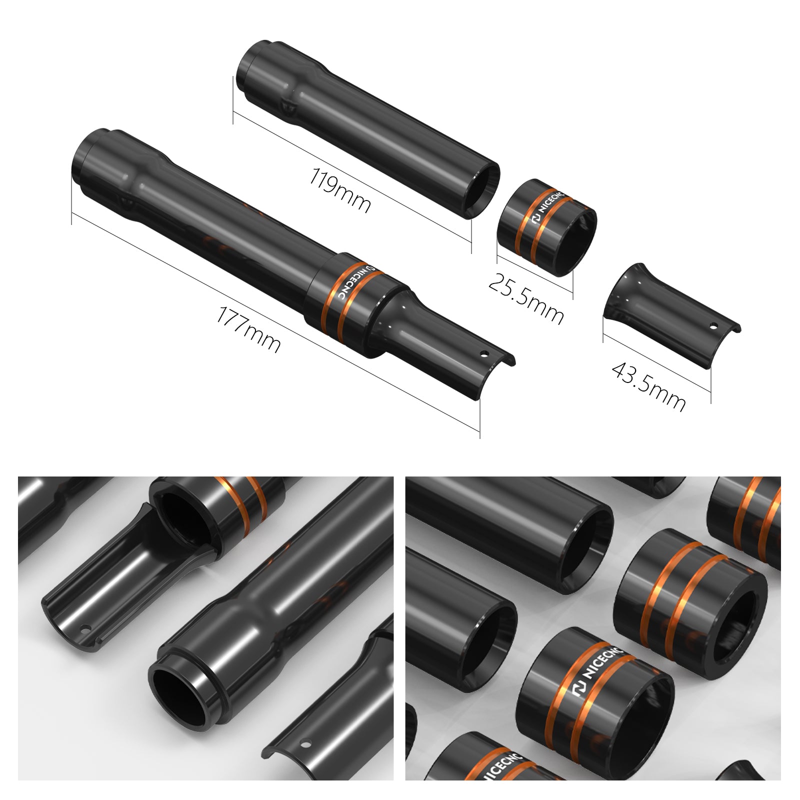 Tappet Housings Pushrod Tube Covers For Harley Road King Electra Street Glide