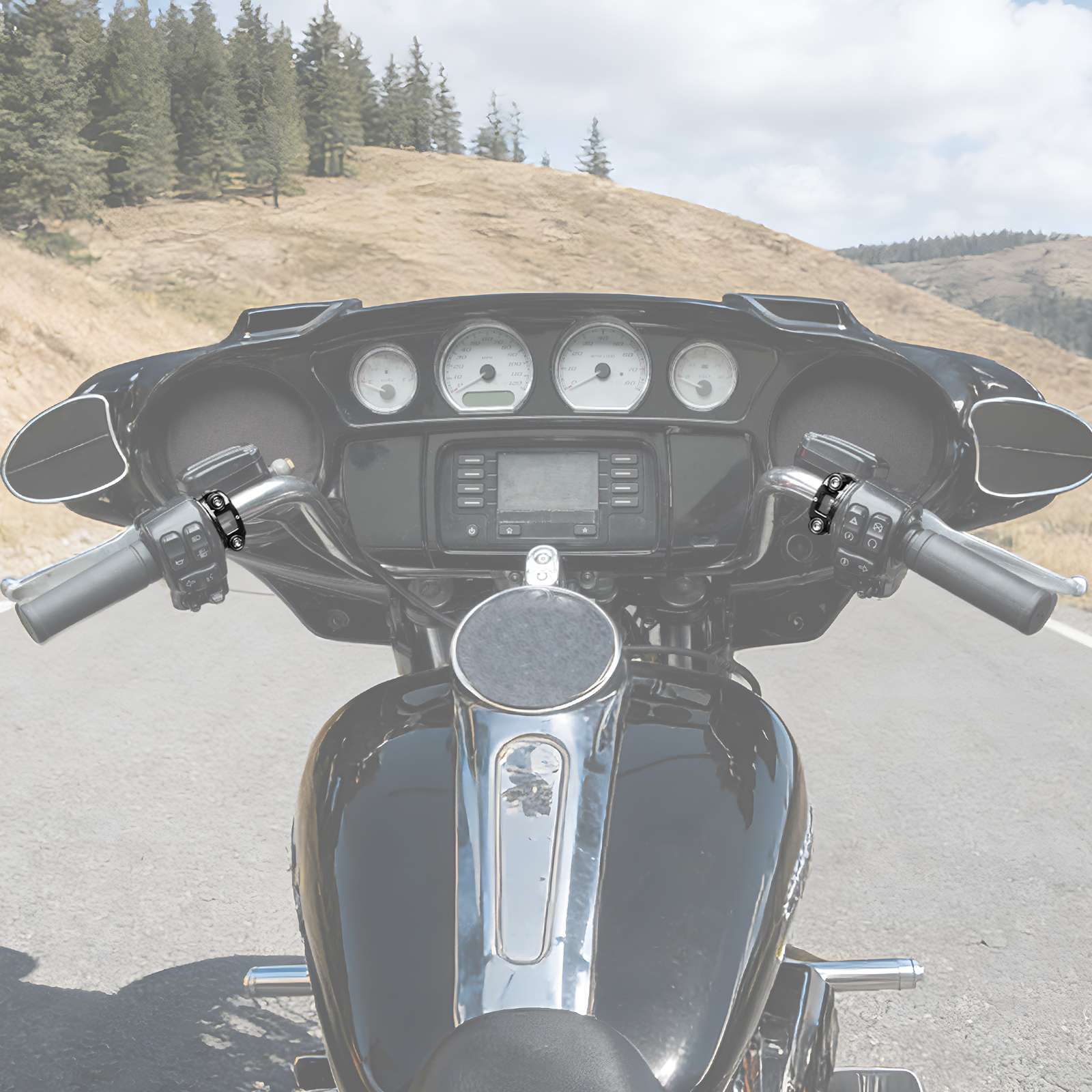 Brake Clutch Perch Half Clamp Kit For Harley Dyna Super Glide Low Rider Street Bob