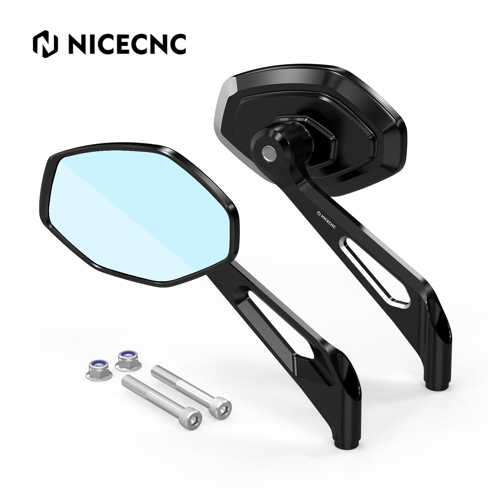 Convex Rear View Mirrors For Harley Sportster 1200 883 XL Softail Standard Dyna Super Glide