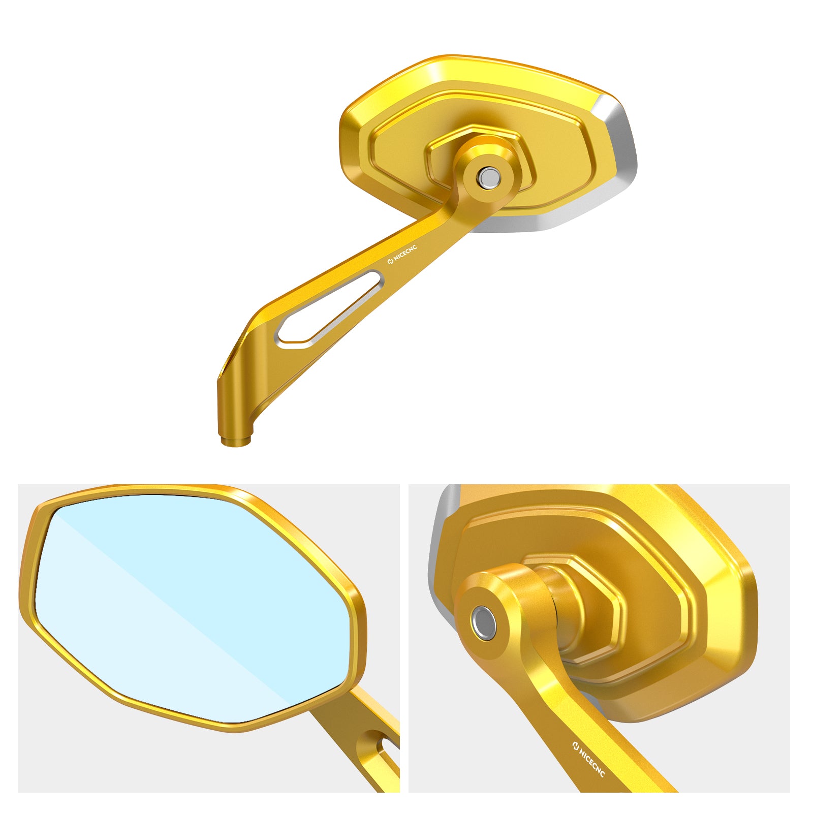 Convex Rear View Mirrors For Harley Sportster 1200 883 XL Softail Standard Dyna Super Glide
