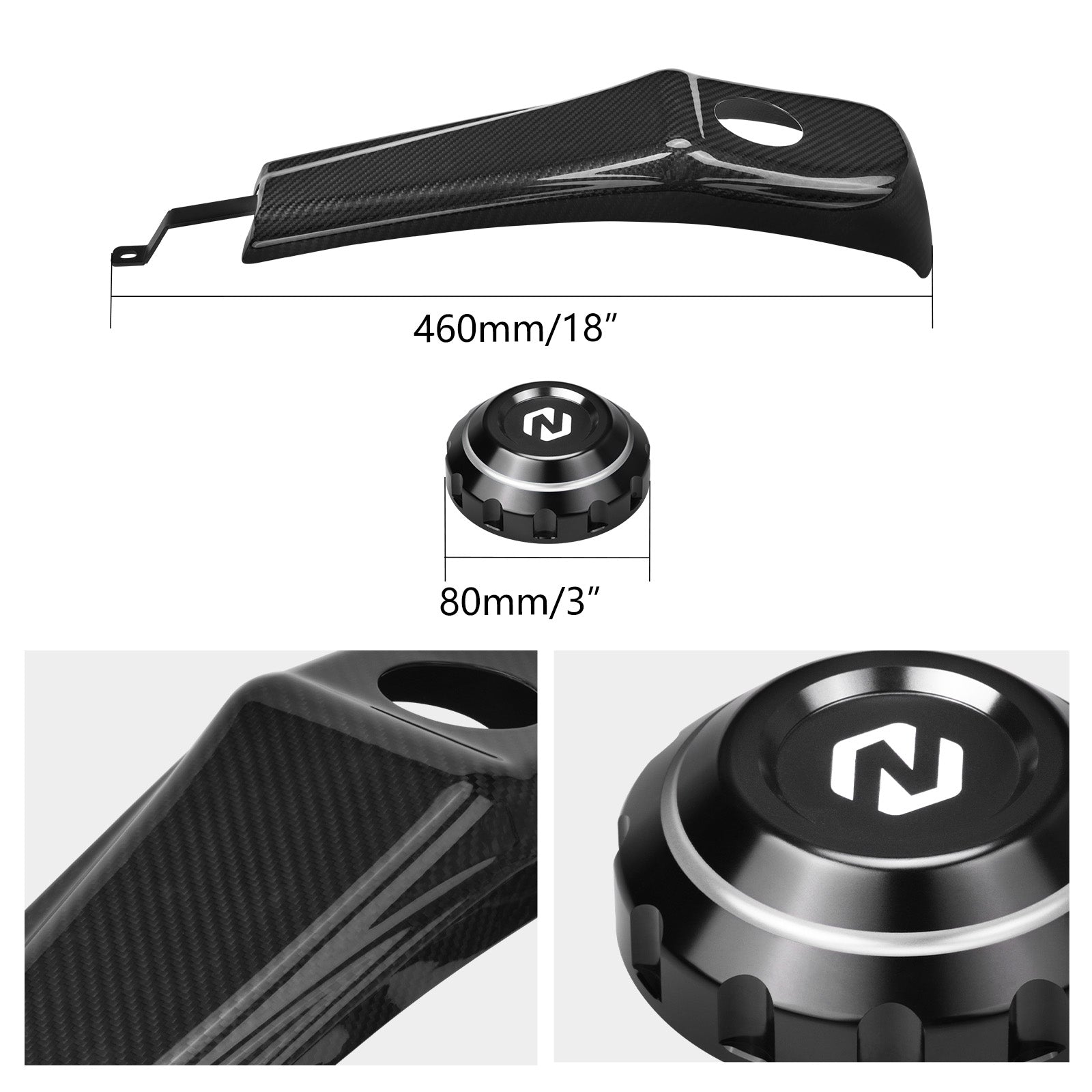 Fuel Gas Tank Cap w/Carbon Fiber Dash Insert Panel For Harley Electra Road Street Glide