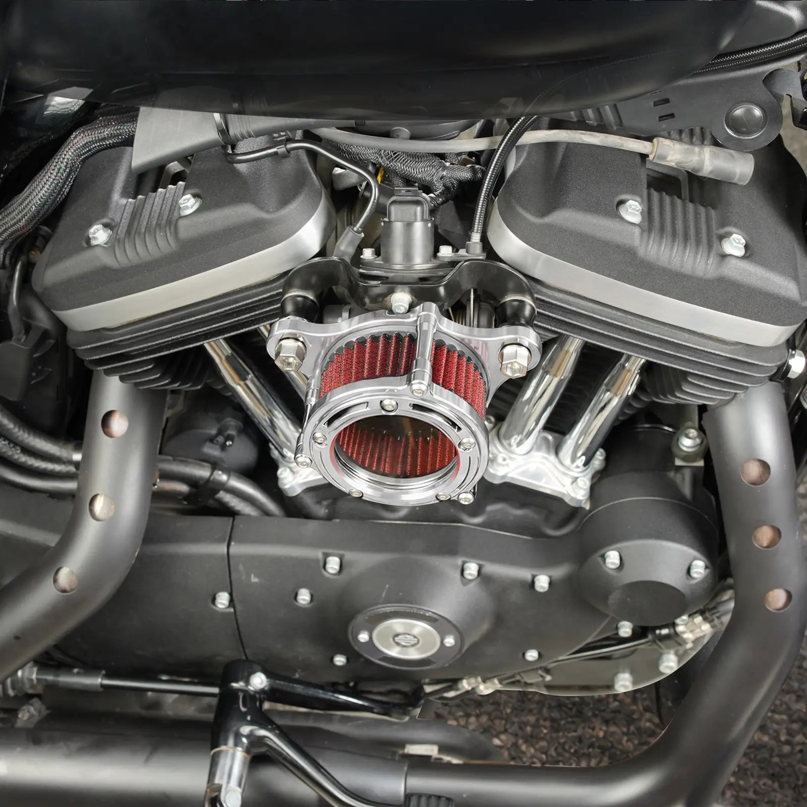 Chrome Full Clear Air Cleaner Intake Filter For Harley Sportster 1200 883 48 XL