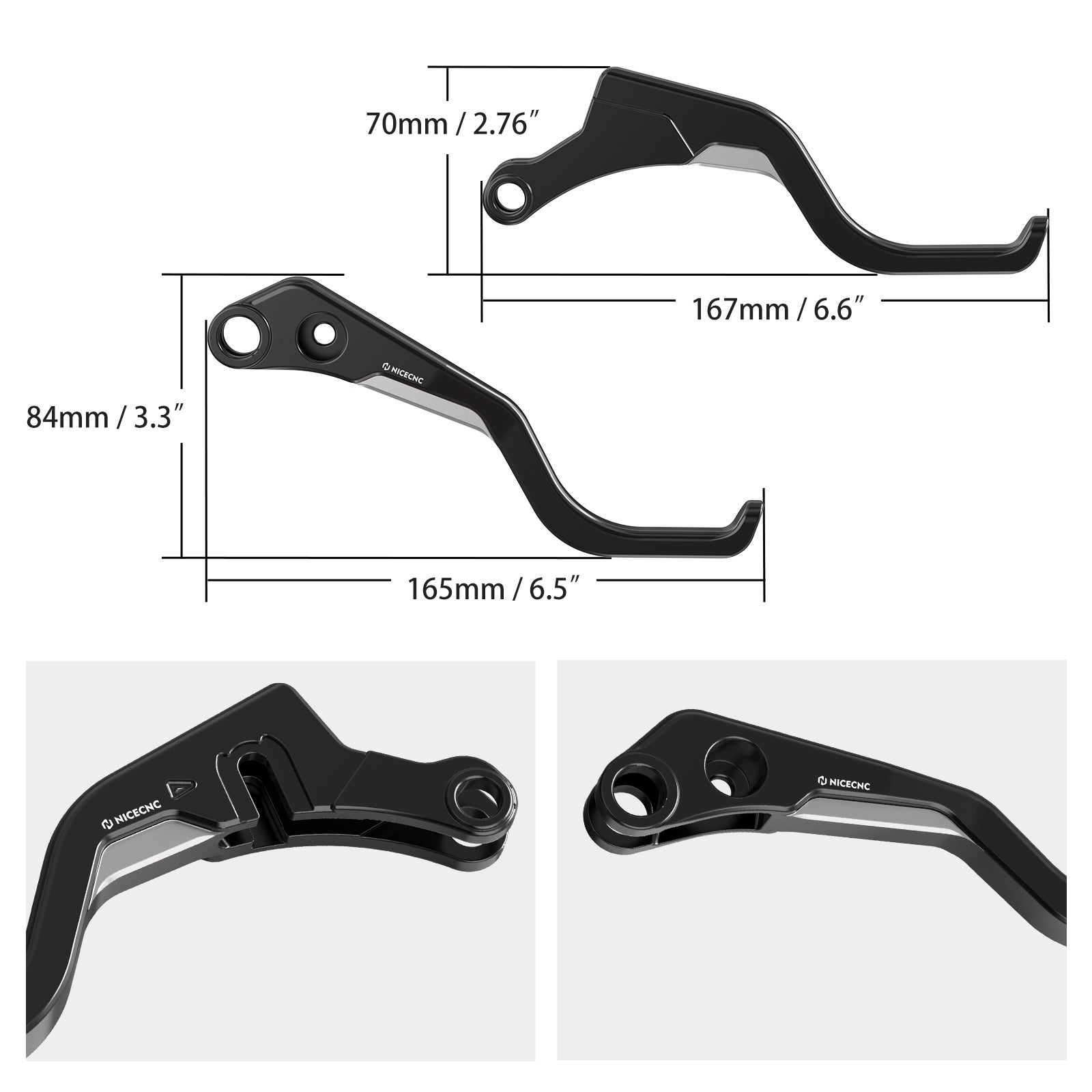 2-Finger Short Brake Clutch Levers For Harley Sportster S RH1250S 2021-2024