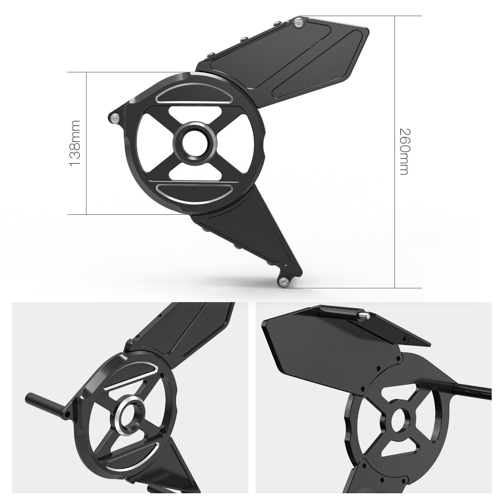 Front Sprocket + Transmission Sprocket Belt Covers Set For Harley Sportster S 1250 Nightster