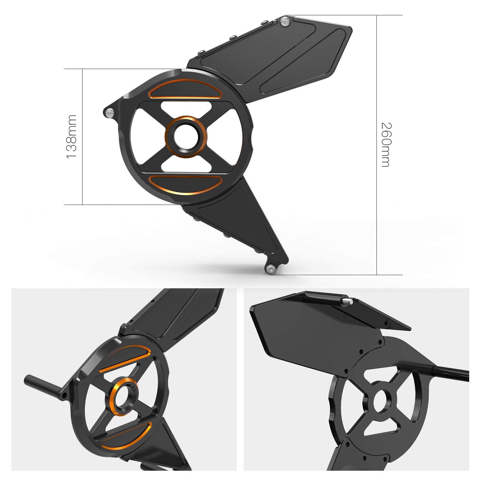 Front Sprocket + Transmission Sprocket Belt Covers Set For Harley Sportster S 1250 Nightster