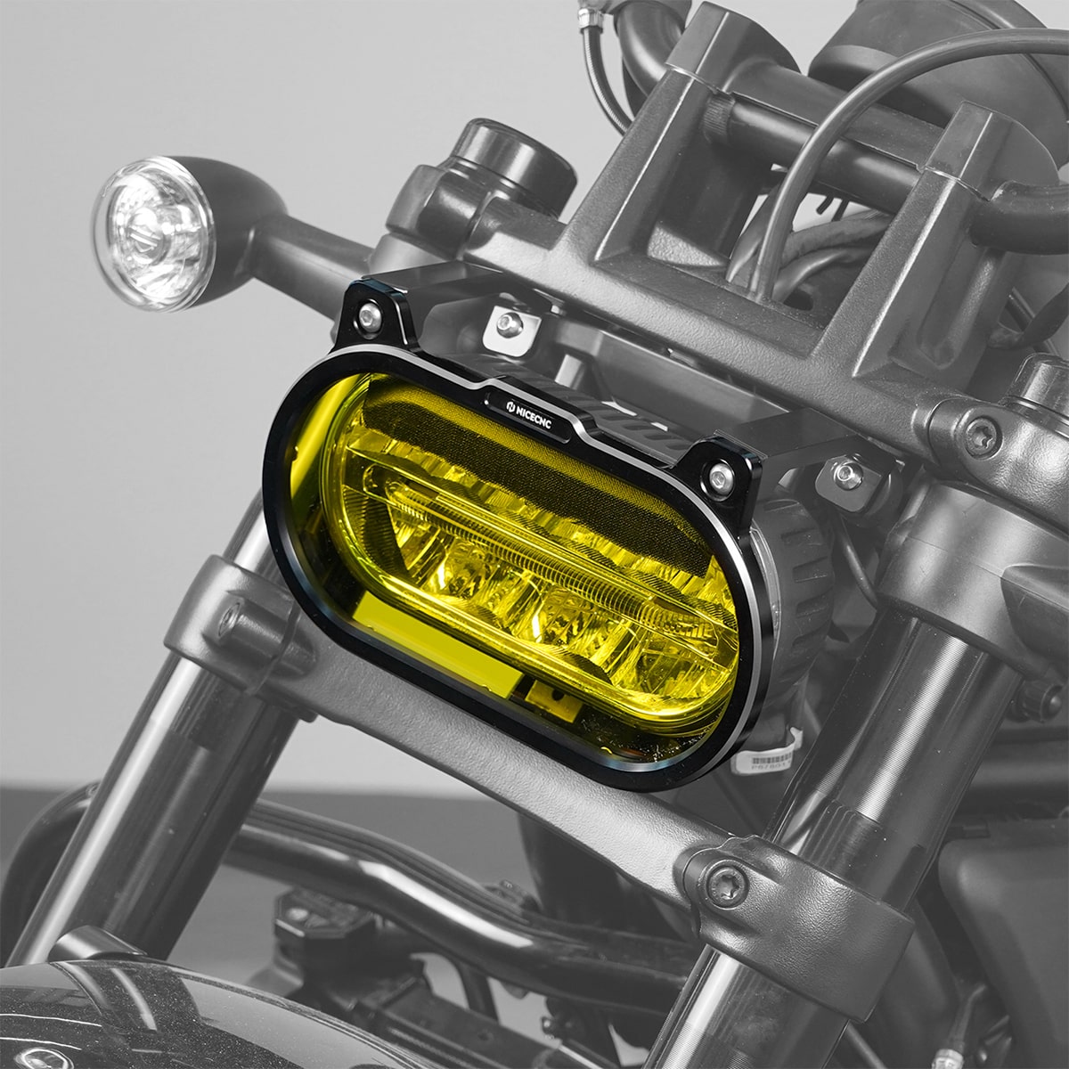 Headlight Cover Protector w/Clear & Yellow Lens For Harley Sportster S 1250 2021-2024