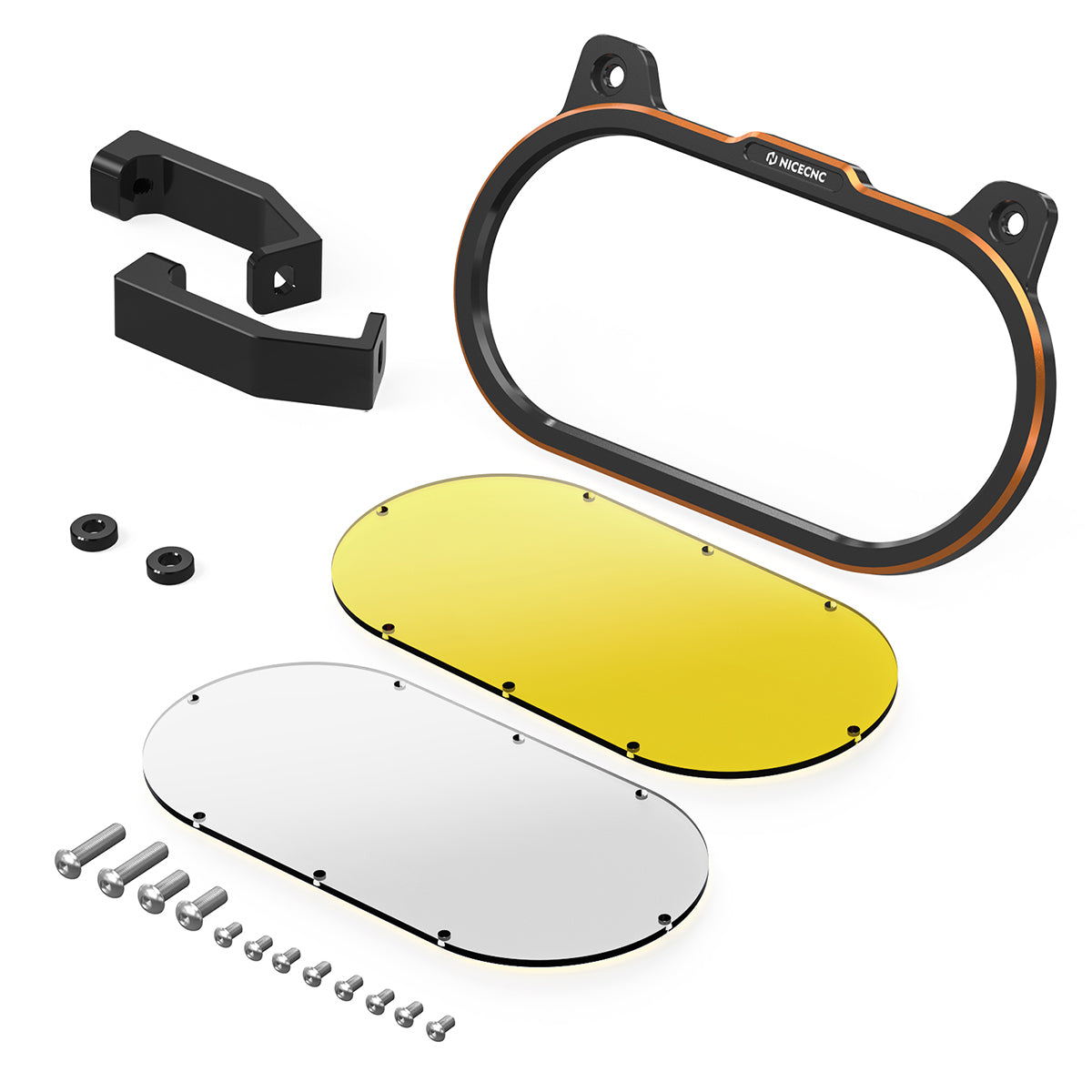 Headlight Cover Protector w/Clear & Yellow Lens For Harley Sportster S 1250 2021-2024