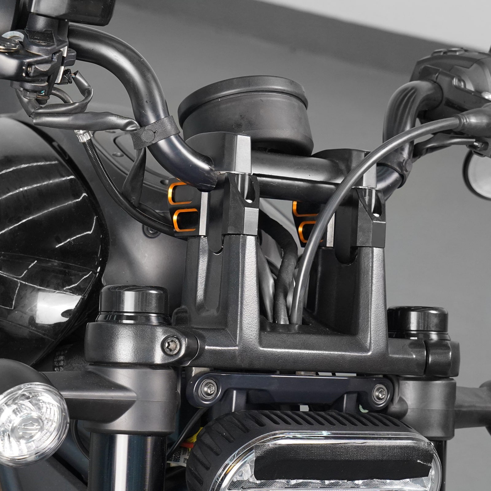 Handlebar Kickback Risers & Phone Holder Bracket Mount Kit For Harley Sportster S 1250