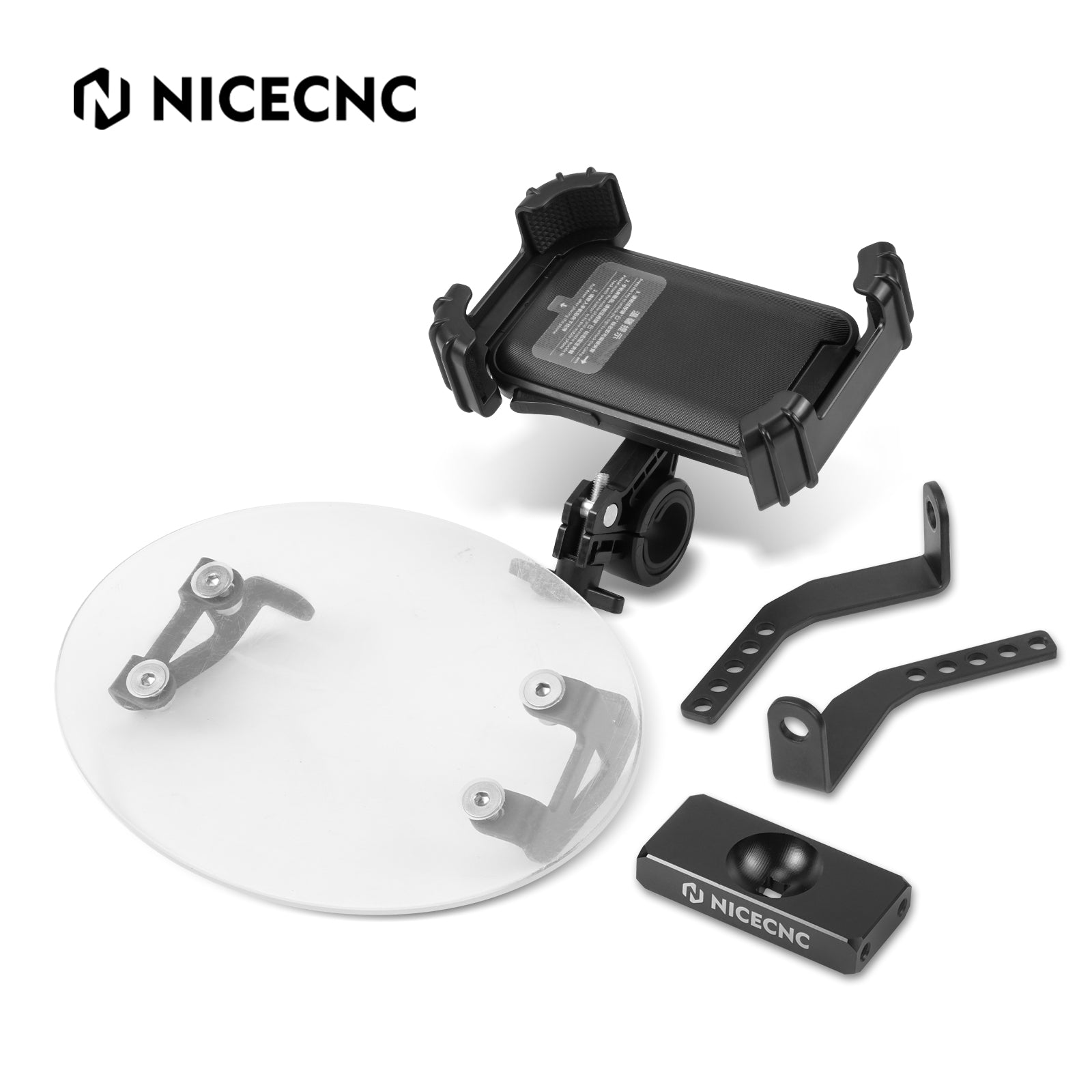 Handlebar Kickback Risers & Phone Holder Bracket Mount Kit For Harley Sportster S 1250