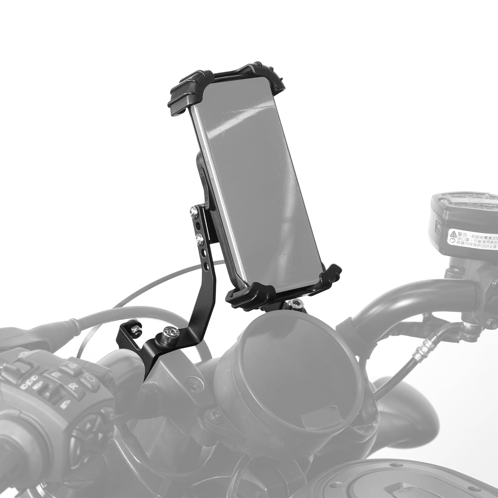 Handlebar Kickback Risers & Phone Holder Bracket Mount Kit For Harley Sportster S 1250