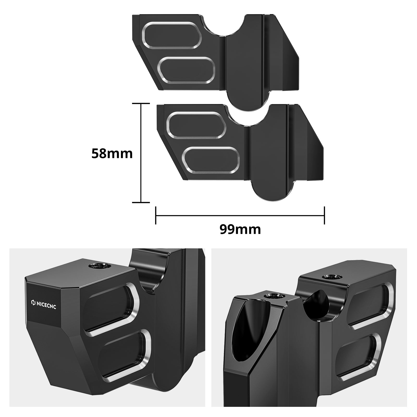 Handlebar Kickback Risers & Phone Holder Bracket Mount Kit For Harley Sportster S 1250