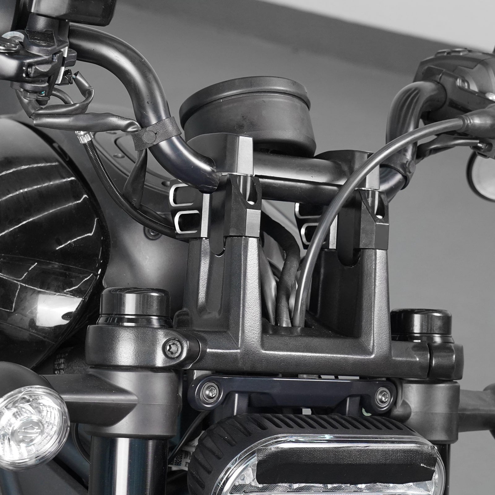 Handlebar Kickback Risers & Phone Holder Bracket Mount Kit For Harley Sportster S 1250