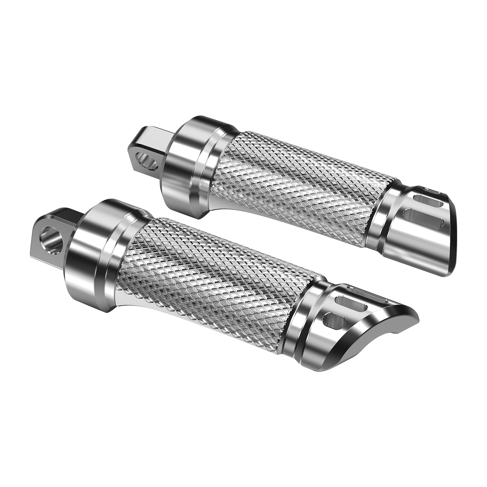 Chromed Chrome-Plating Passenger Footpegs Pedals For Harley Road King Street Glide