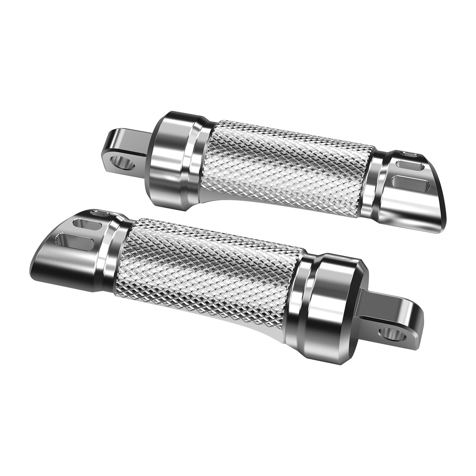 Chromed Chrome-Plating Passenger Footpegs Pedals For Harley Road King Street Glide