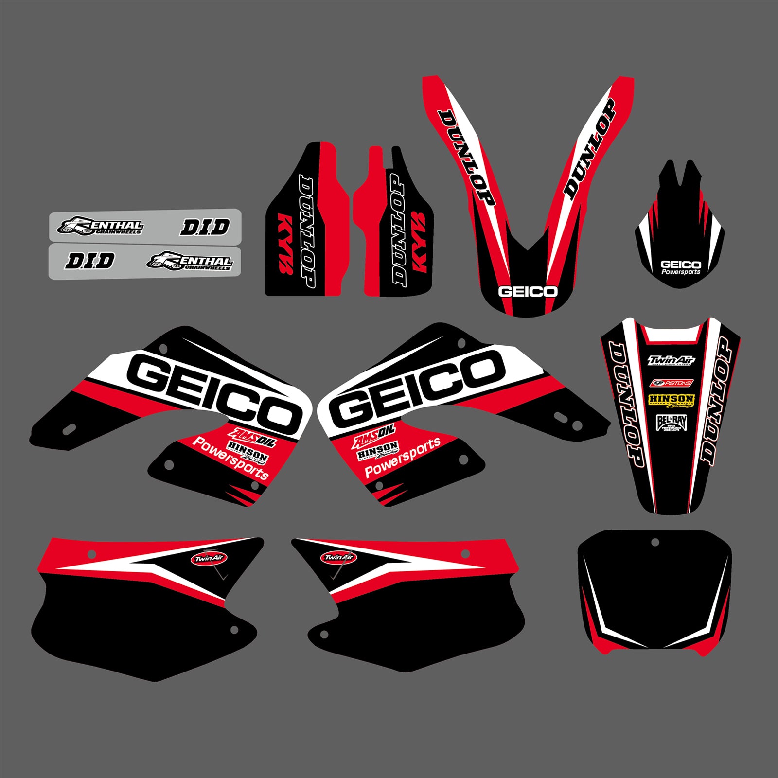 Motocross Full Graphics Decals Stickers for Honda CR125 CR250 2000 2001