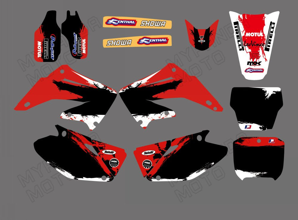 Motorcycle Graphic Decals Stickers For Honda CR125/CR250 2002-2012