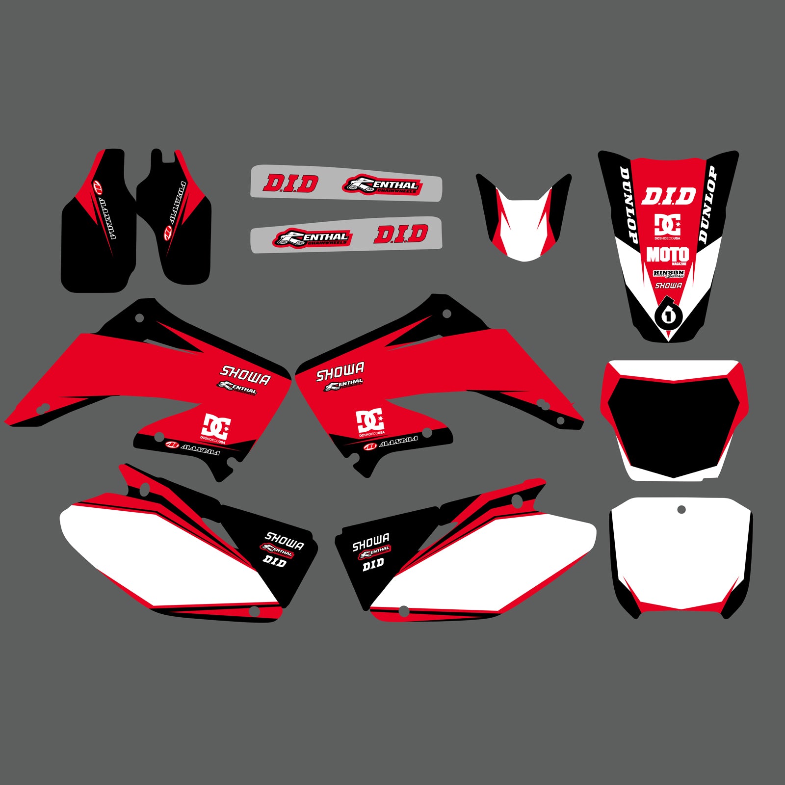 Team Graphics Backgrounds Decals Stickers For HONDA CR125/CR250 2002-2012