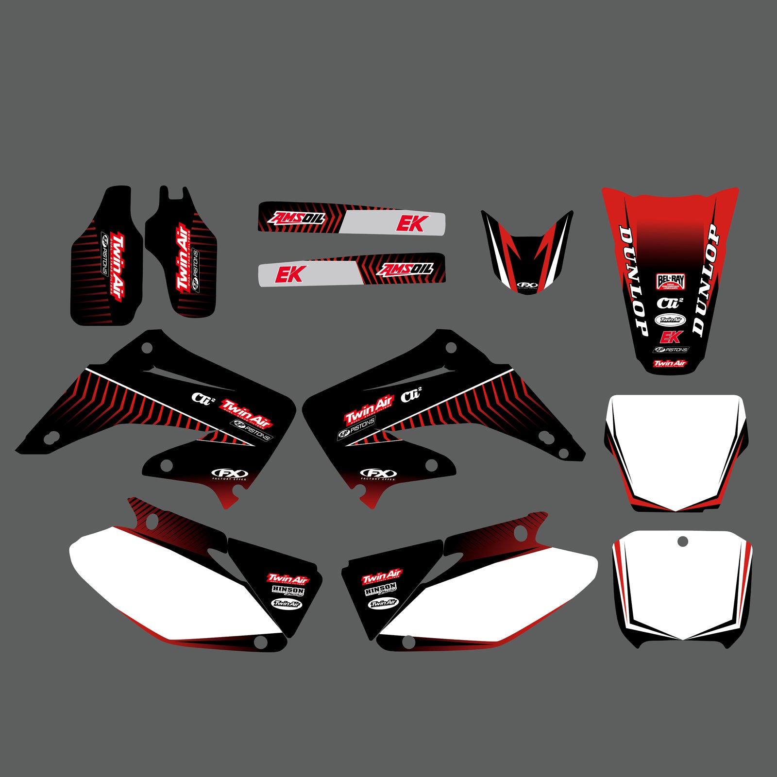 Team Graphics Backgrounds Decals Stickers For HONDA CR125/CR250 2002-2012