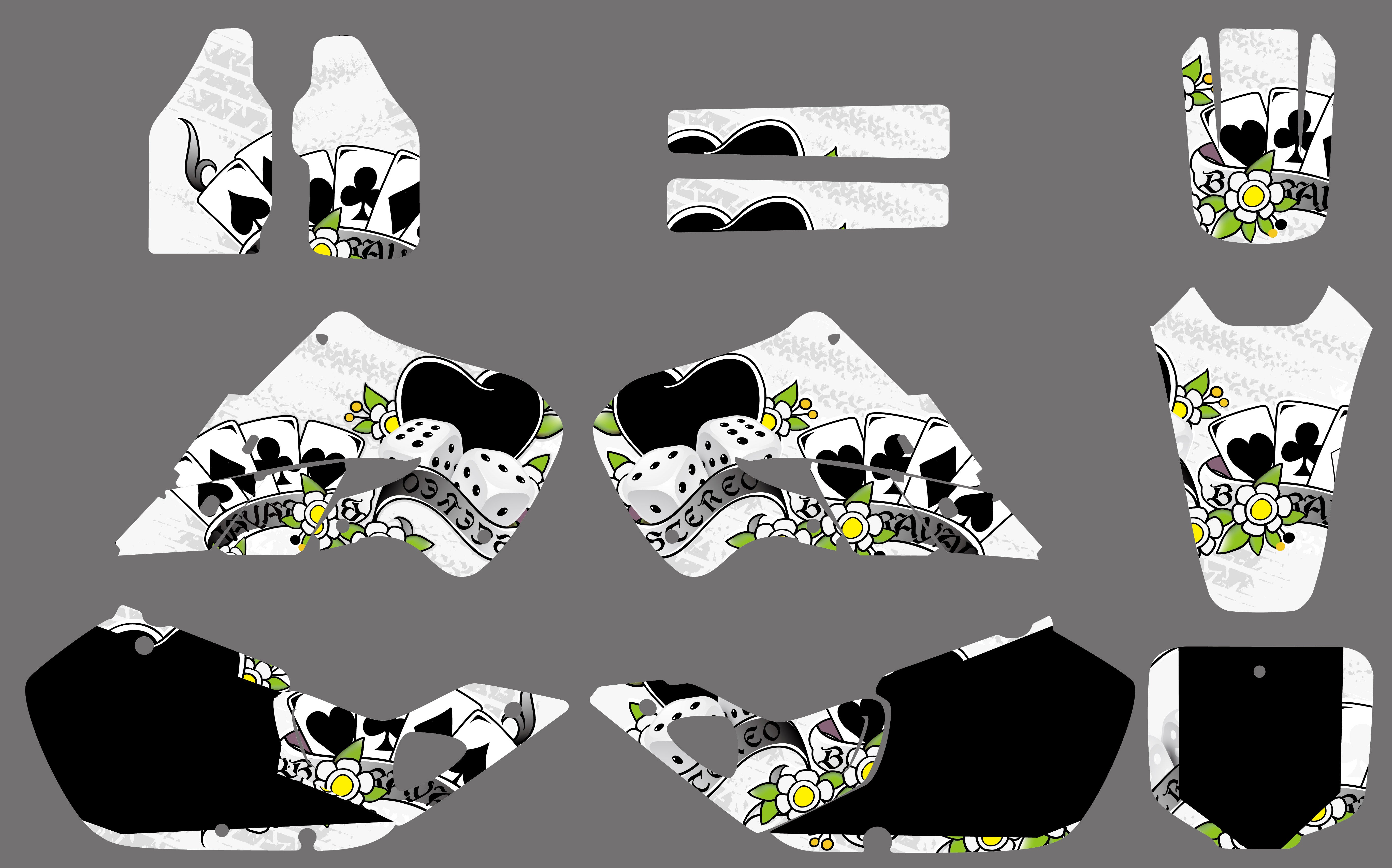 Motorcycle Full Graphics Decals Stickers For Honda CR125 1998-1999  CR250 1997-1999