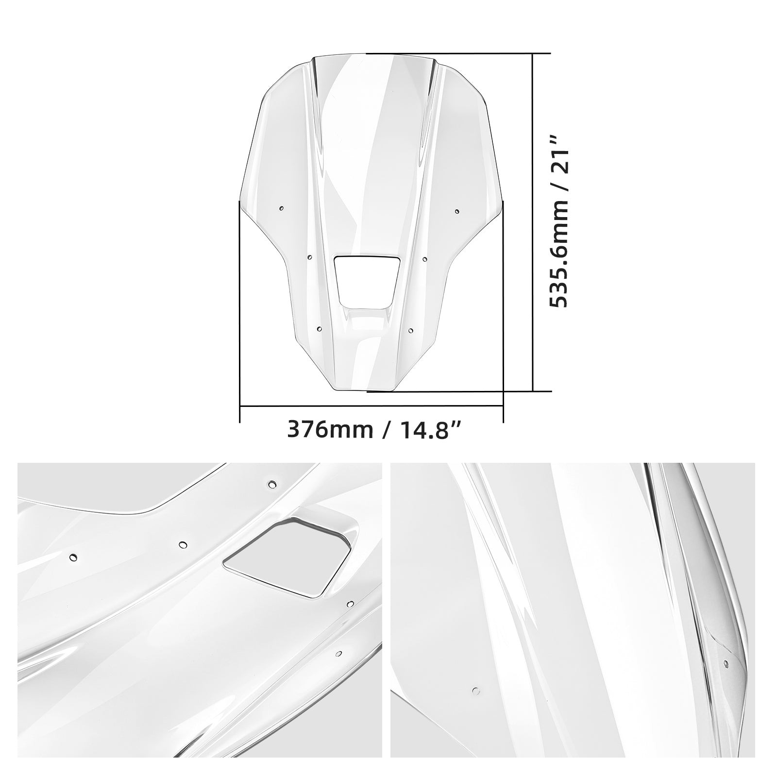 100mm Raised Windshield Windscreen For Honda Africa Twin CRF 1100L ADV Sports