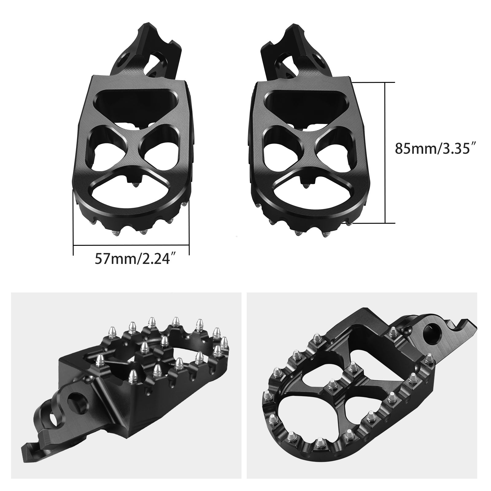 CNC Footpegs Bud Motorcycle Foot Pegs For Honda CRF250R CRF450R CRF1000L