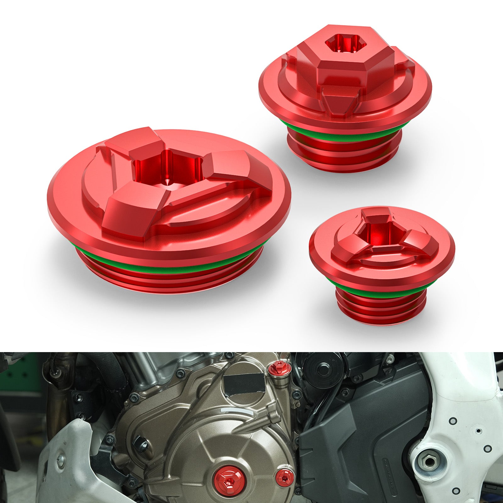 Engine Timing Crankshaft Plug Oil Filler Cap Kit For Honda CRF 1000L 1100L Africa Twin