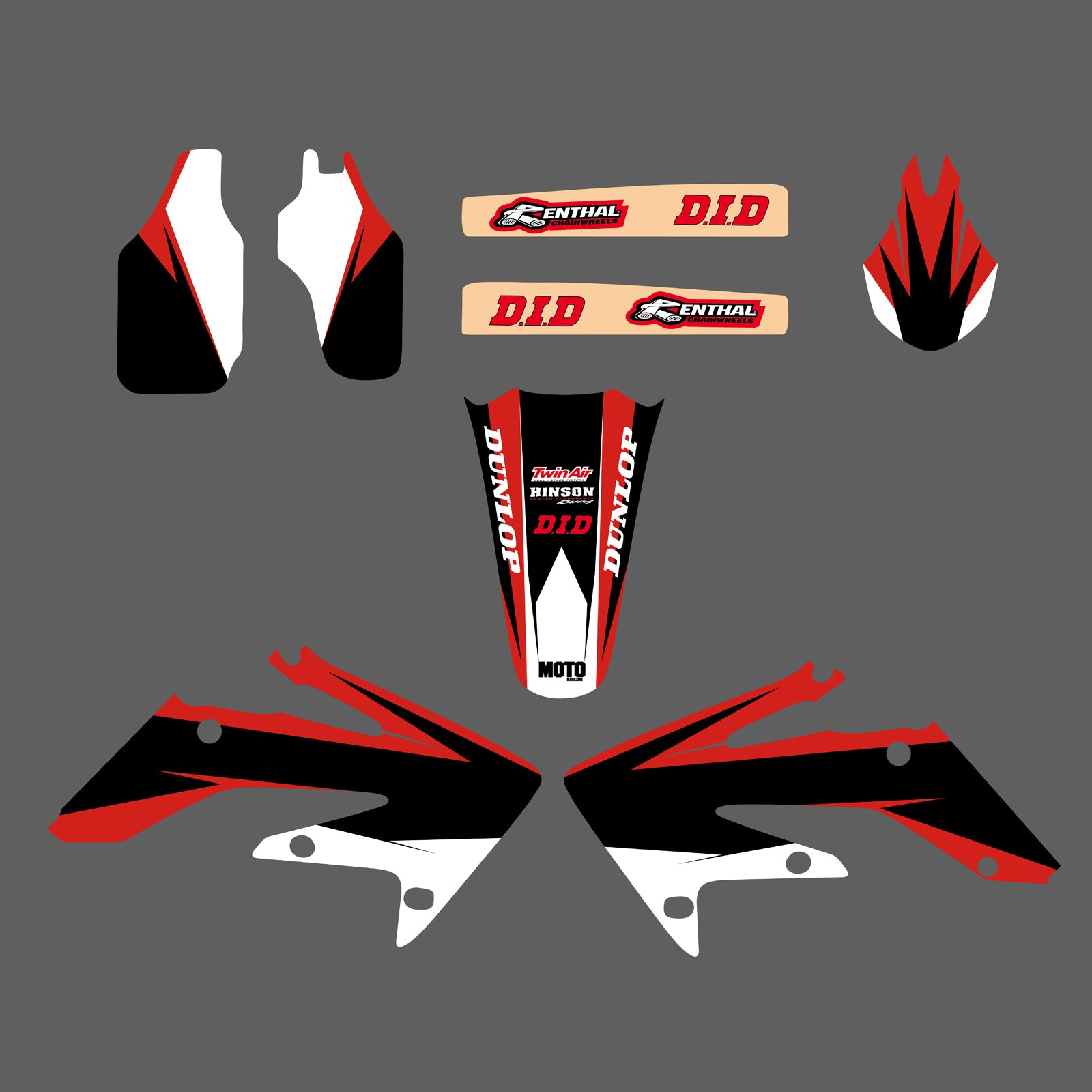 Team Graphics Backgrounds Decals Stickers For Honda CRF250R 2008-2009