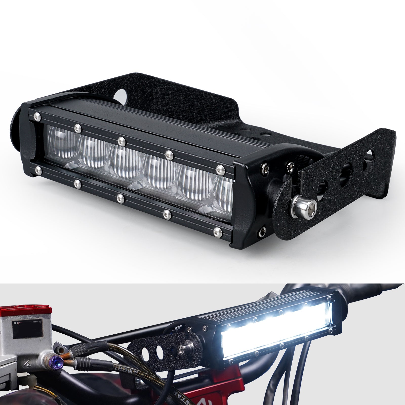 NICECNC ATV Frontscheinwerfer 60 W 5200 Lumen mit Montagehalterungen Kompatibel mit Yamaha Raptor 700 700R YFZ50 YFZ450X YFZ450R Banshee 350 1987–2012 Siehe Ausstattung
