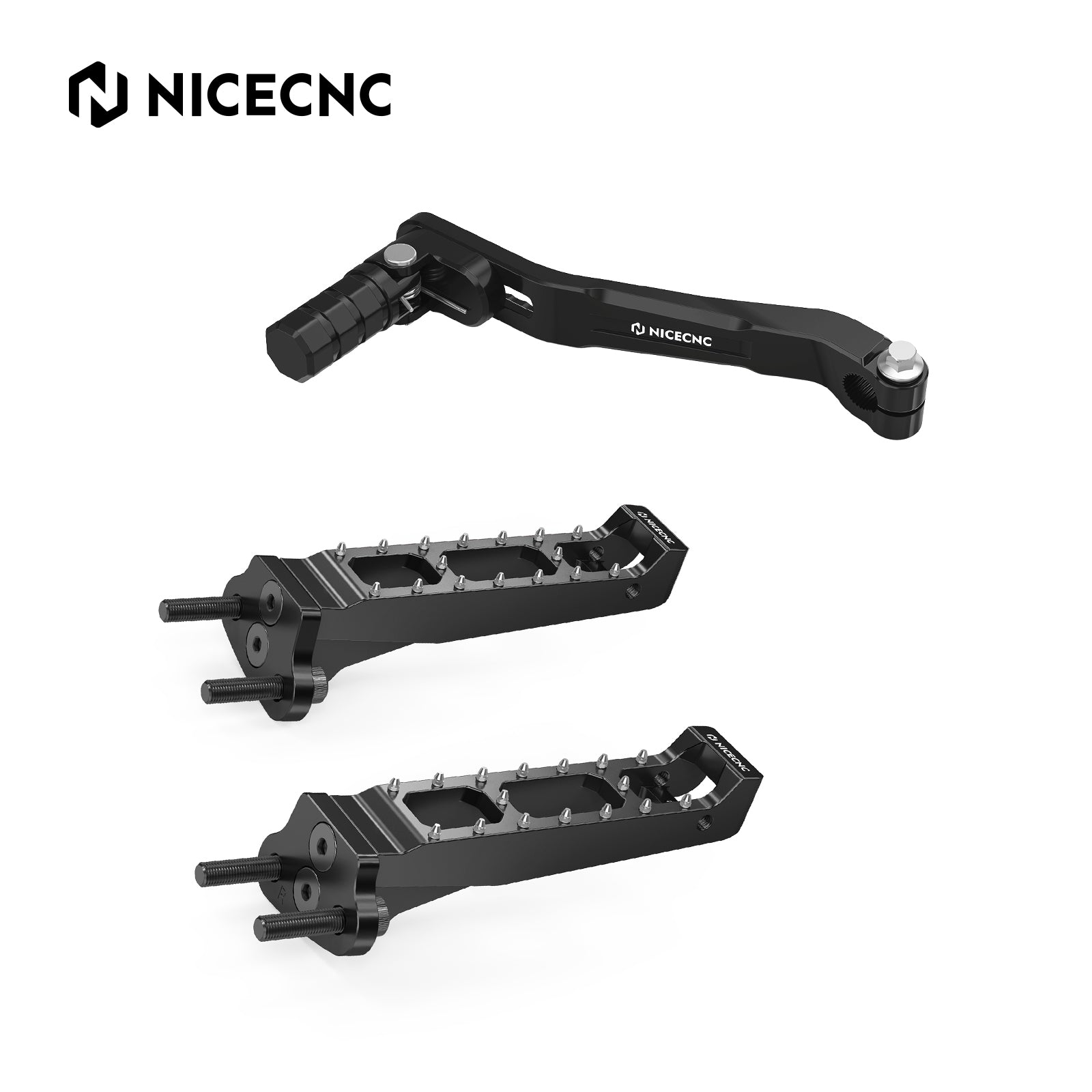 Rider Foot Pegs Rest Pedals + Folding Gear Shift Lever For Honda TRX 450 R / ER