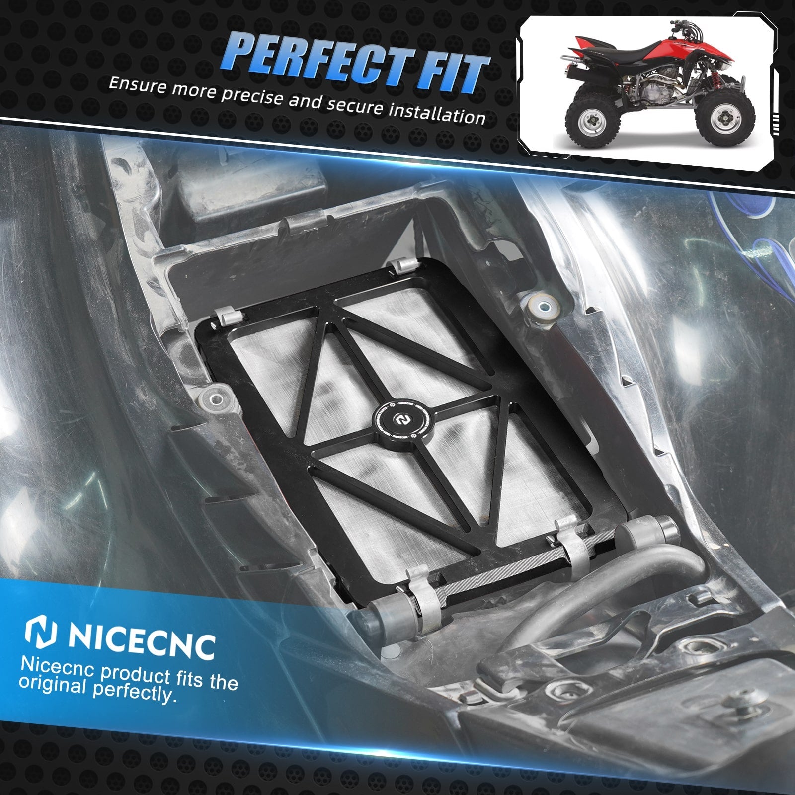 High-Flow Air Filter Intake Cleaner w/Adapter Kit For Honda TRX450 R / ER
