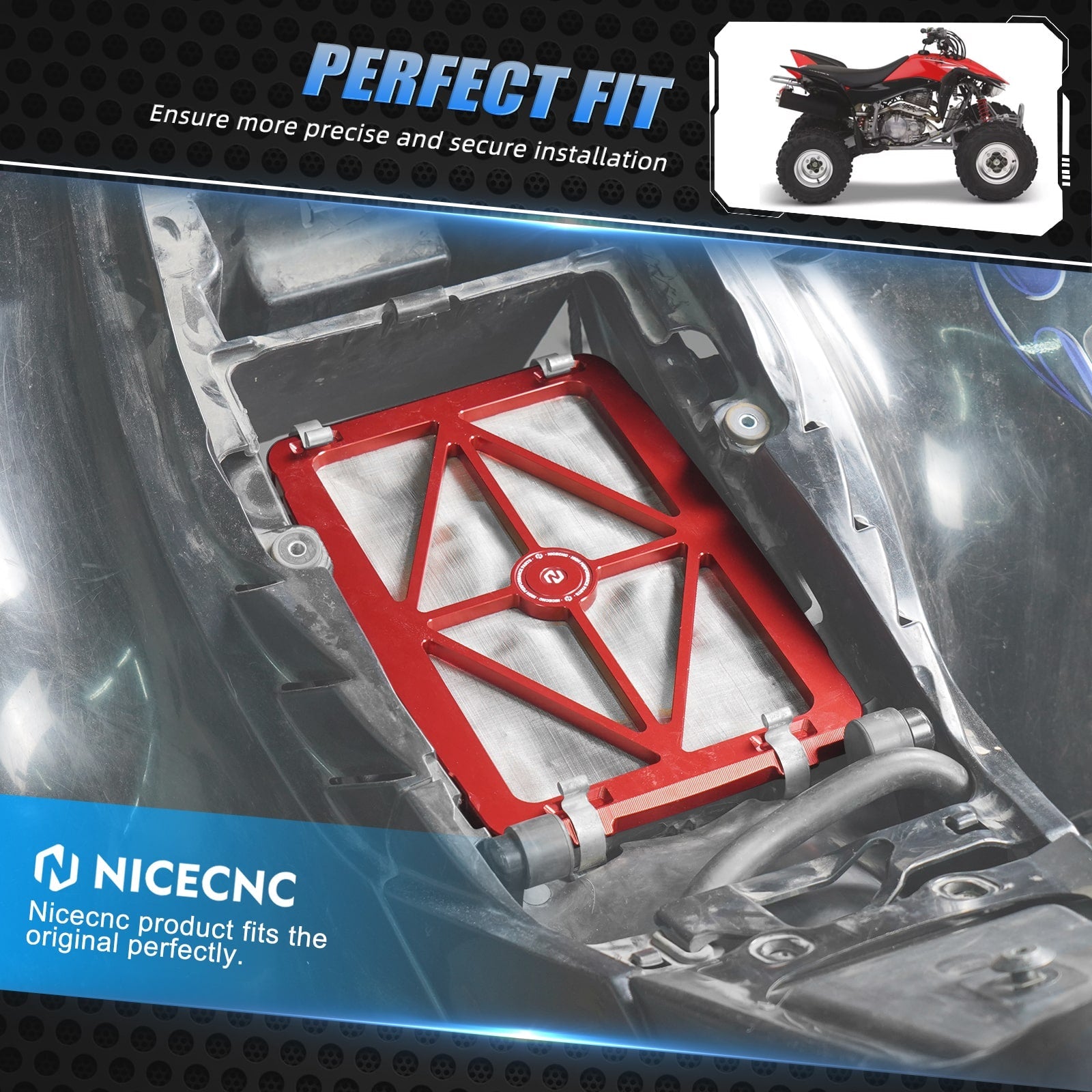 High-Flow Air Filter Intake Cleaner w/Adapter Kit For Honda TRX450 R / ER