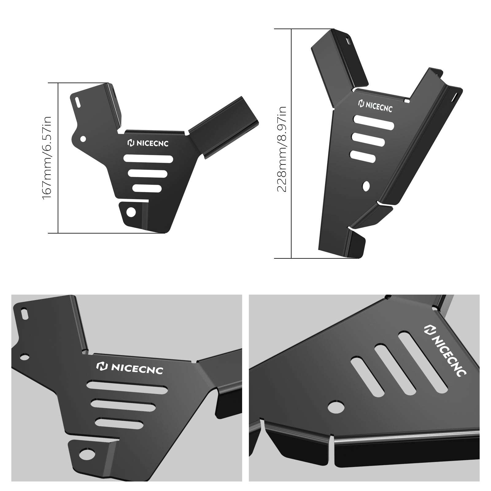 ATV Left + Right Frame Covers Guards For Honda TRX450 R / ER 2006-2009