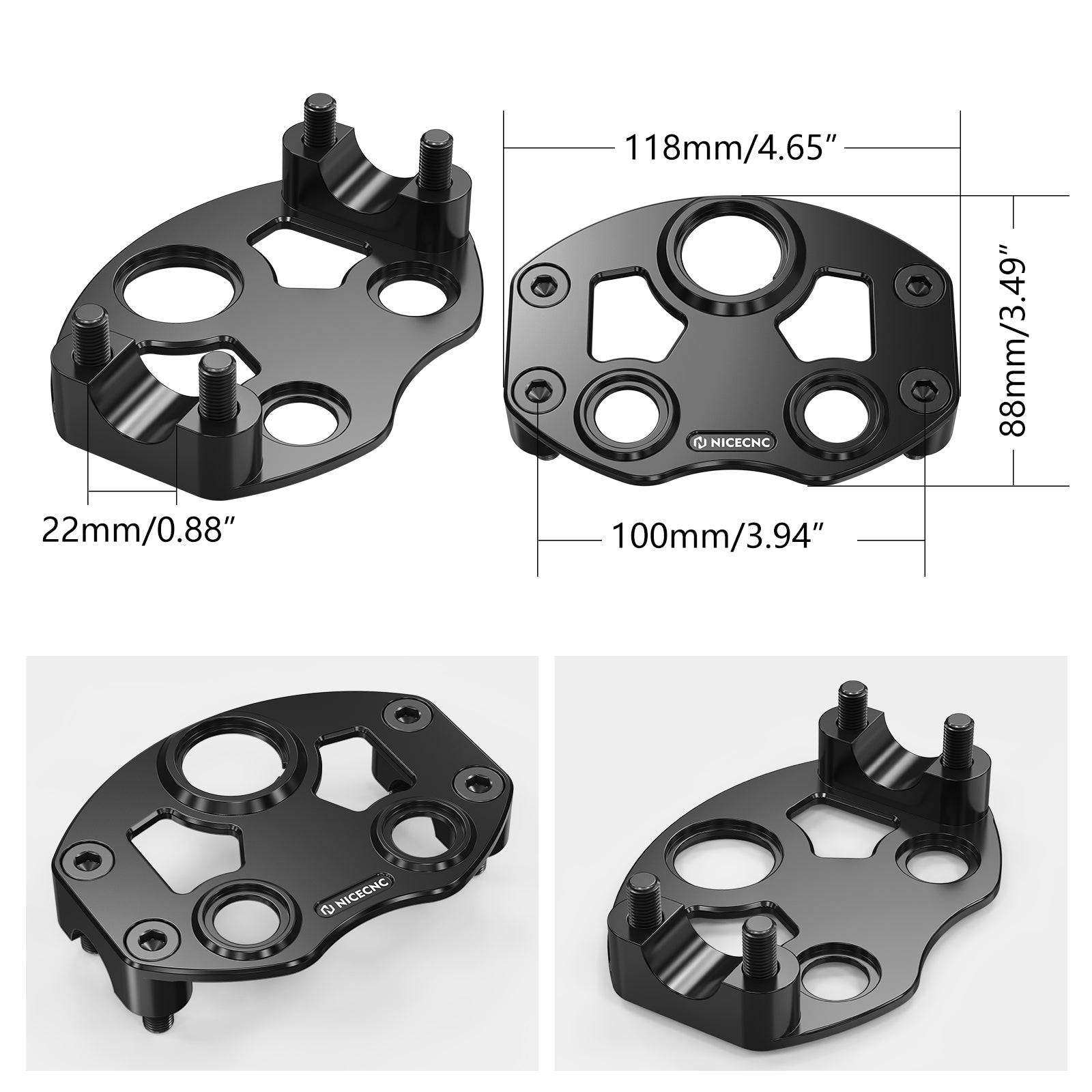 Key Switch & Indicator Light Mount Handlebar Mount Upper For Honda TRX450R 2006-2009