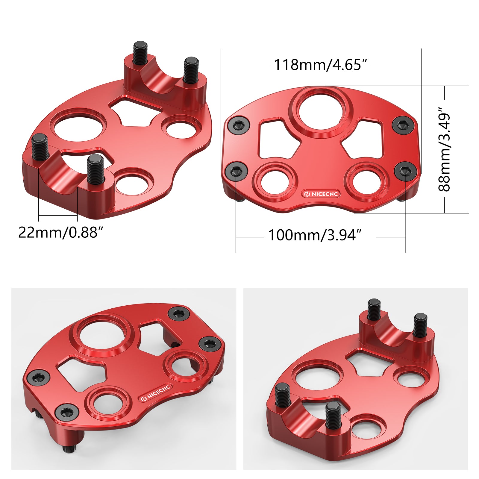 Key Switch & Indicator Light Mount Handlebar Mount Upper For Honda TRX450R 2006-2009