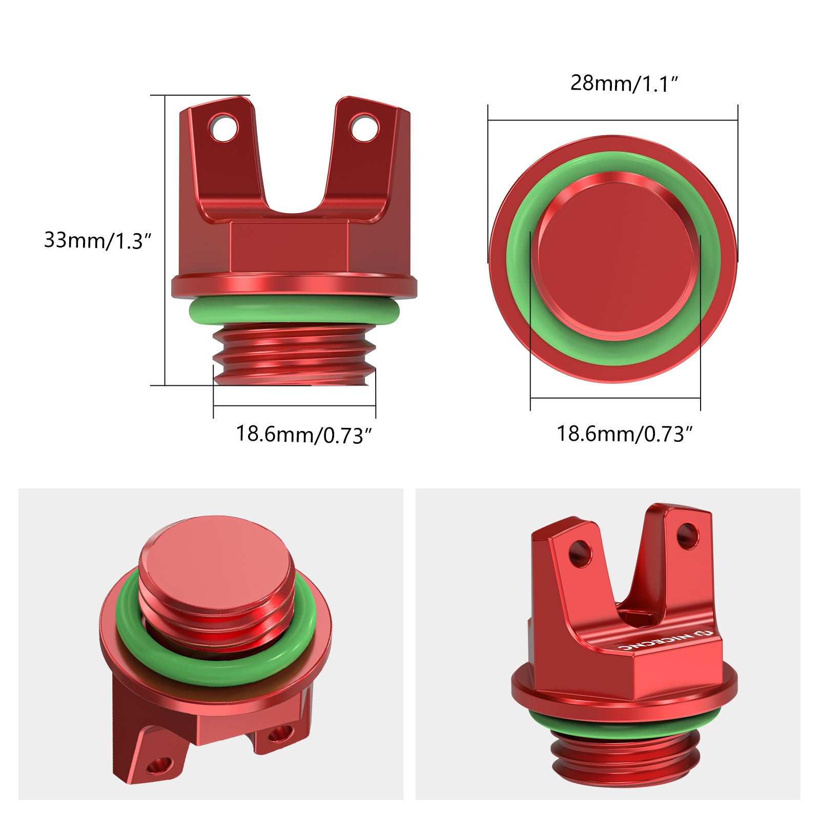 2PCS ATV Crankcase Cover Oil Filler Caps With O-Ring For Honda TRX450R TRX450ER