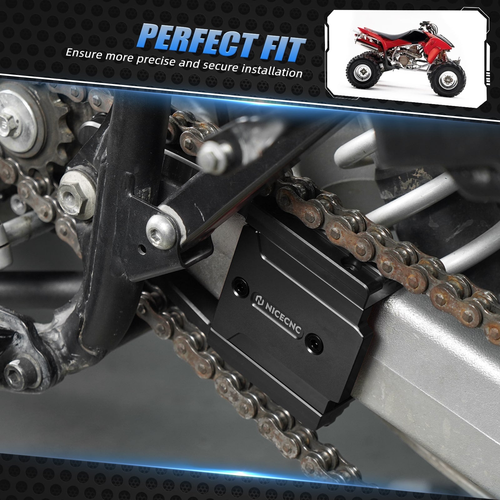ATV Swingarm Chain Buffer Guide Slider For Honda TRX450R TRX450ER