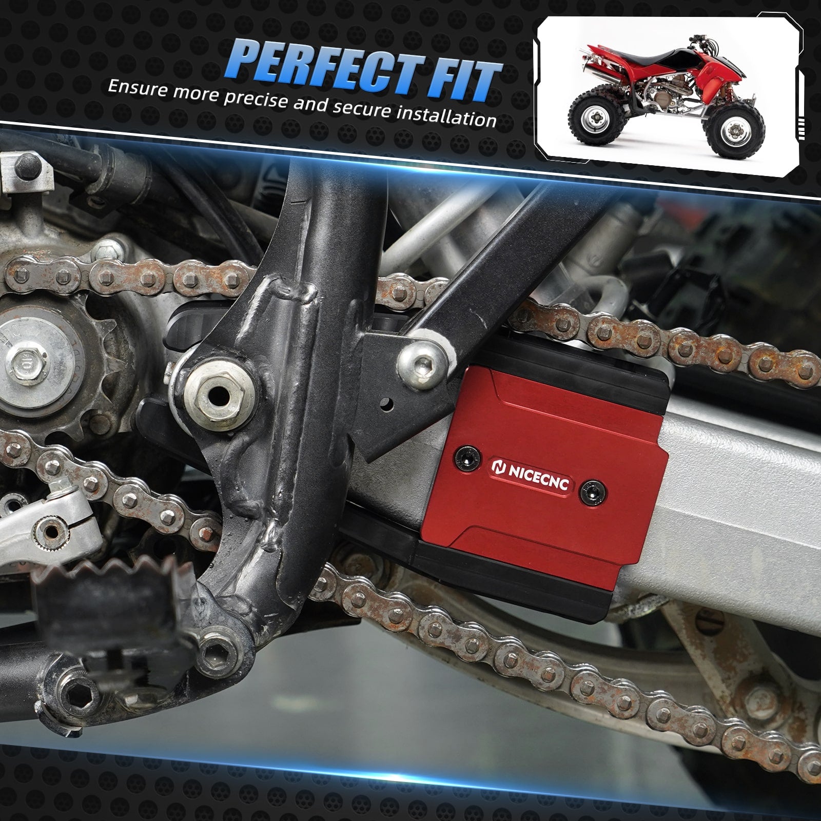 ATV Swingarm Chain Buffer Guide Slider For Honda TRX450R TRX450ER