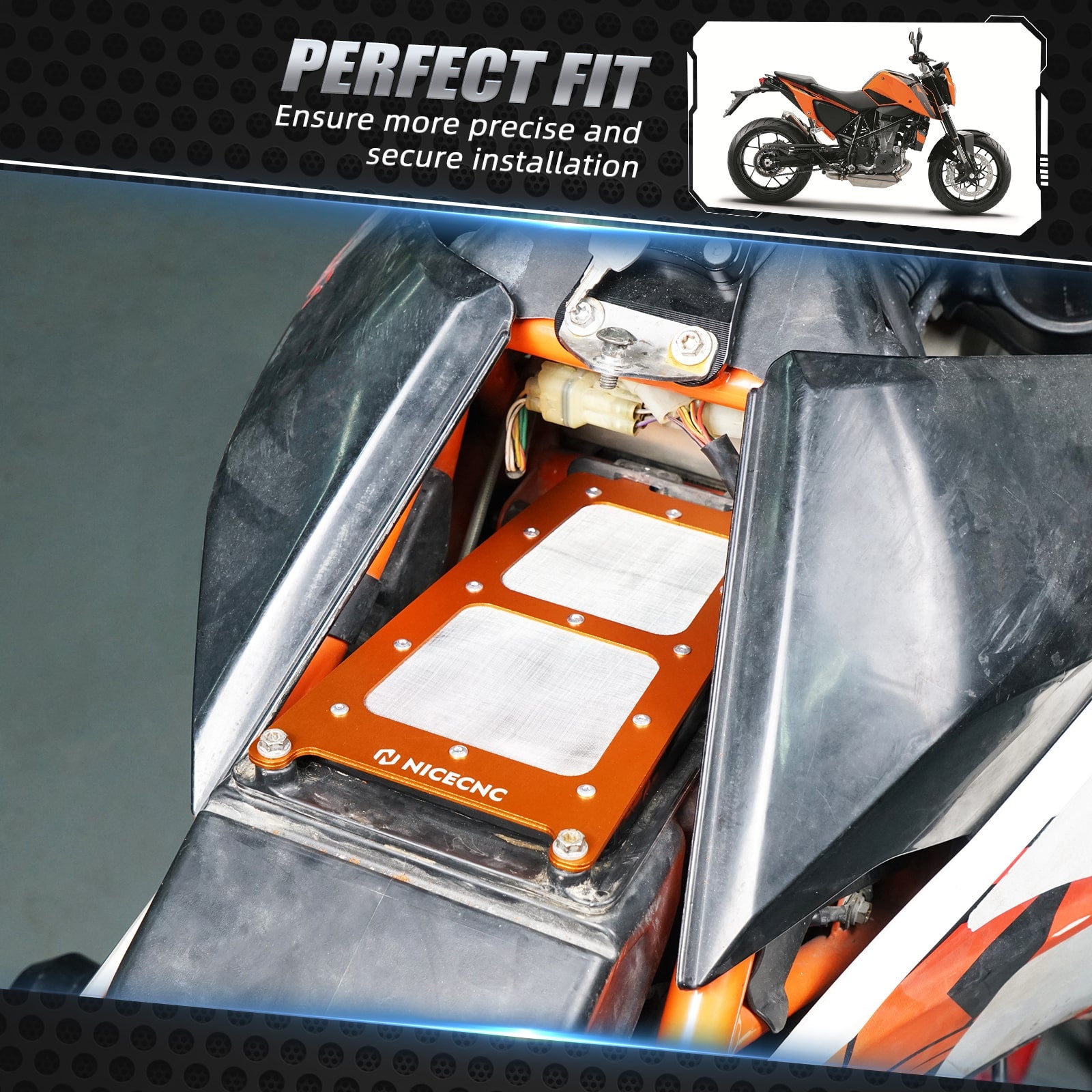 High Flow Air Filter Box Lid Cover For Husqvarna 701 Enduro Supermoto 2016-2024
