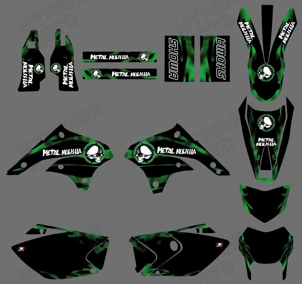 Graphic Decals Stickers Set For KAWASAKI KLX450 2008-2012