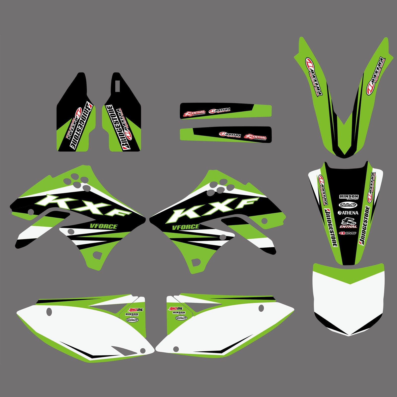 Team Graphics Backgrounds Decals Stickers For Kawasaki KXF 250 KX250F 2009-2012