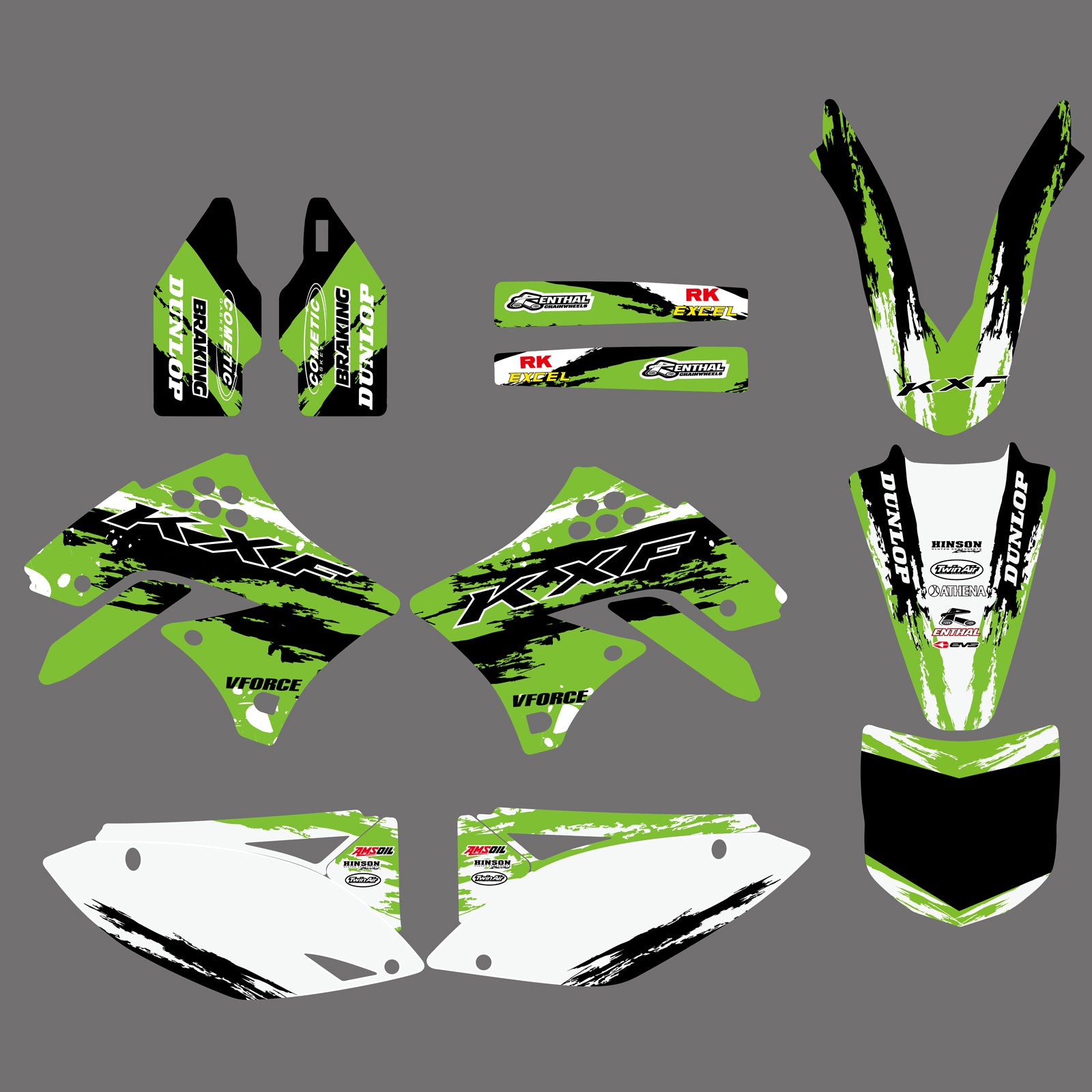 Team Graphics Backgrounds Decals Stickers For Kawasaki KXF 250 KX250F 2009-2012