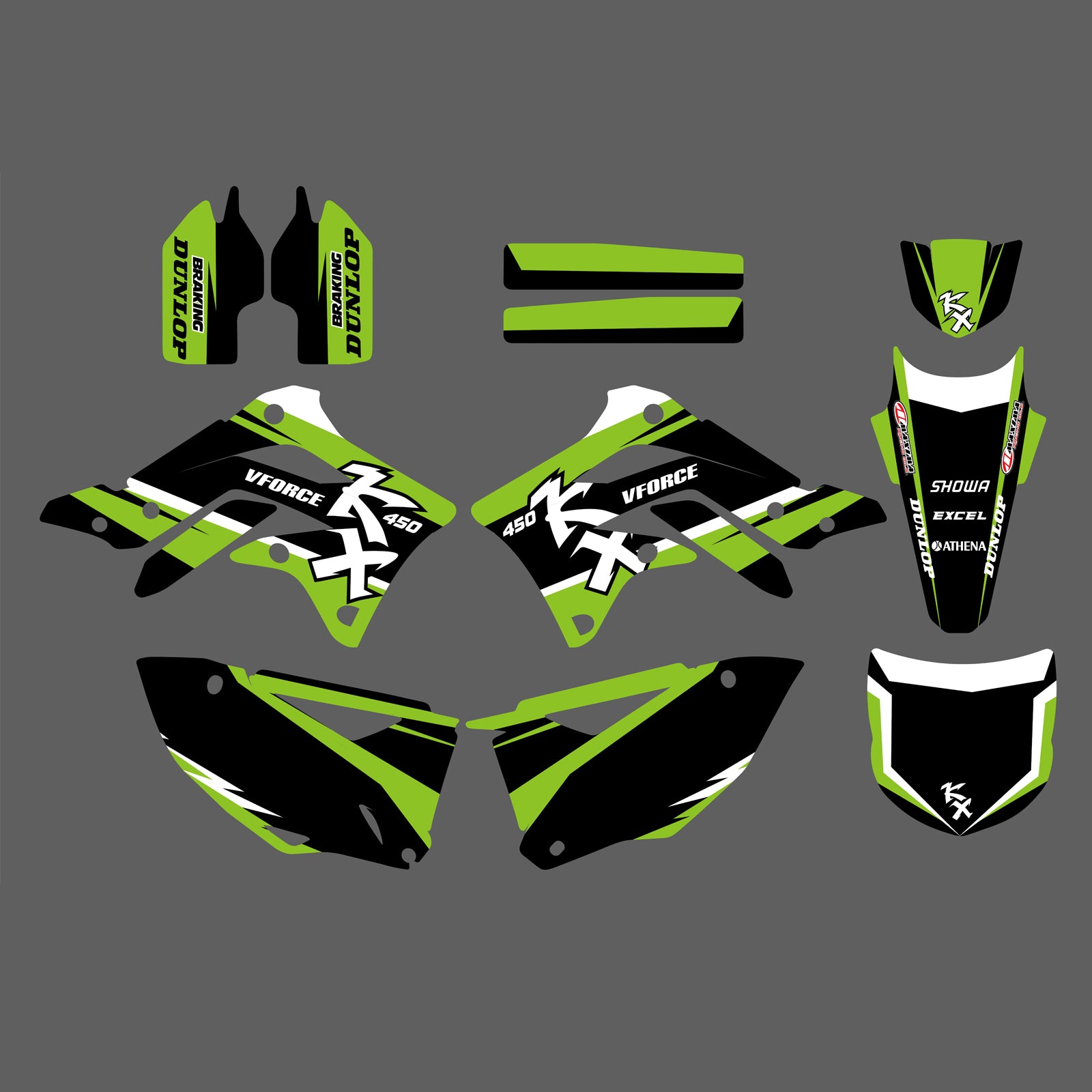 Personality Team Garphics Stickers for Kawasaki KXF450 2012