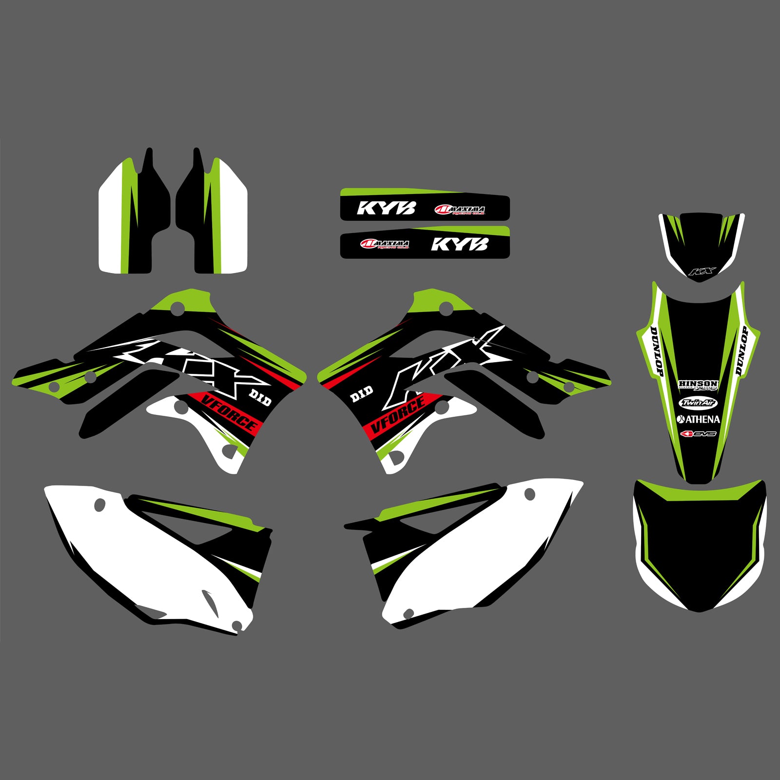 Personality Team Garphics Stickers for Kawasaki KXF450 2012